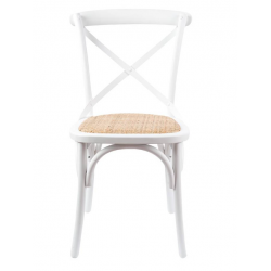Cafe Cross Back Chair - White